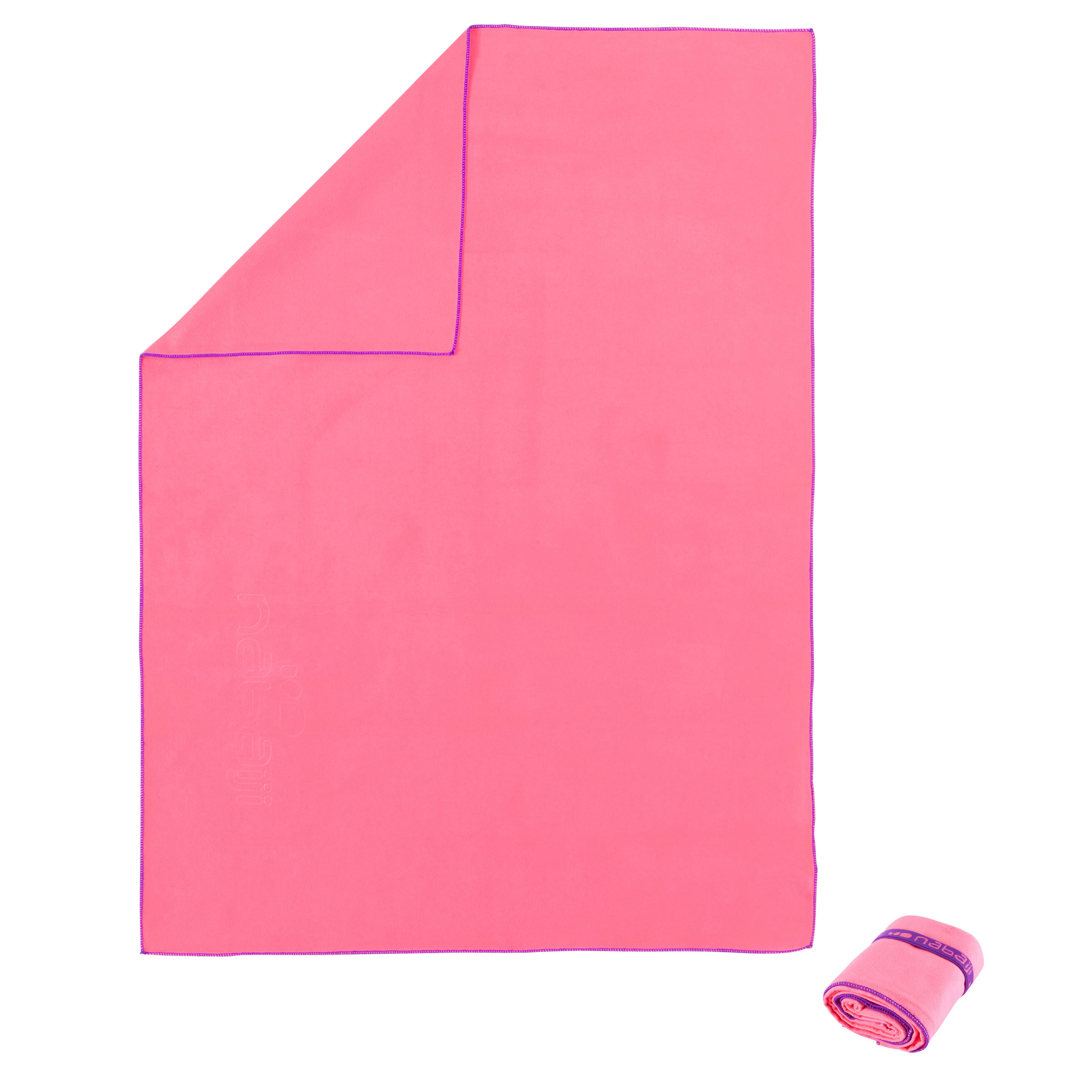 NABAIJI Ultra-compact microfibre towel size M 65 x 90cm - neon pink
