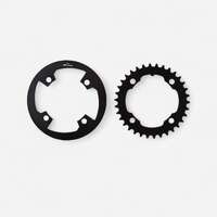 Corona MTB 34 denti alluminio+carter nera