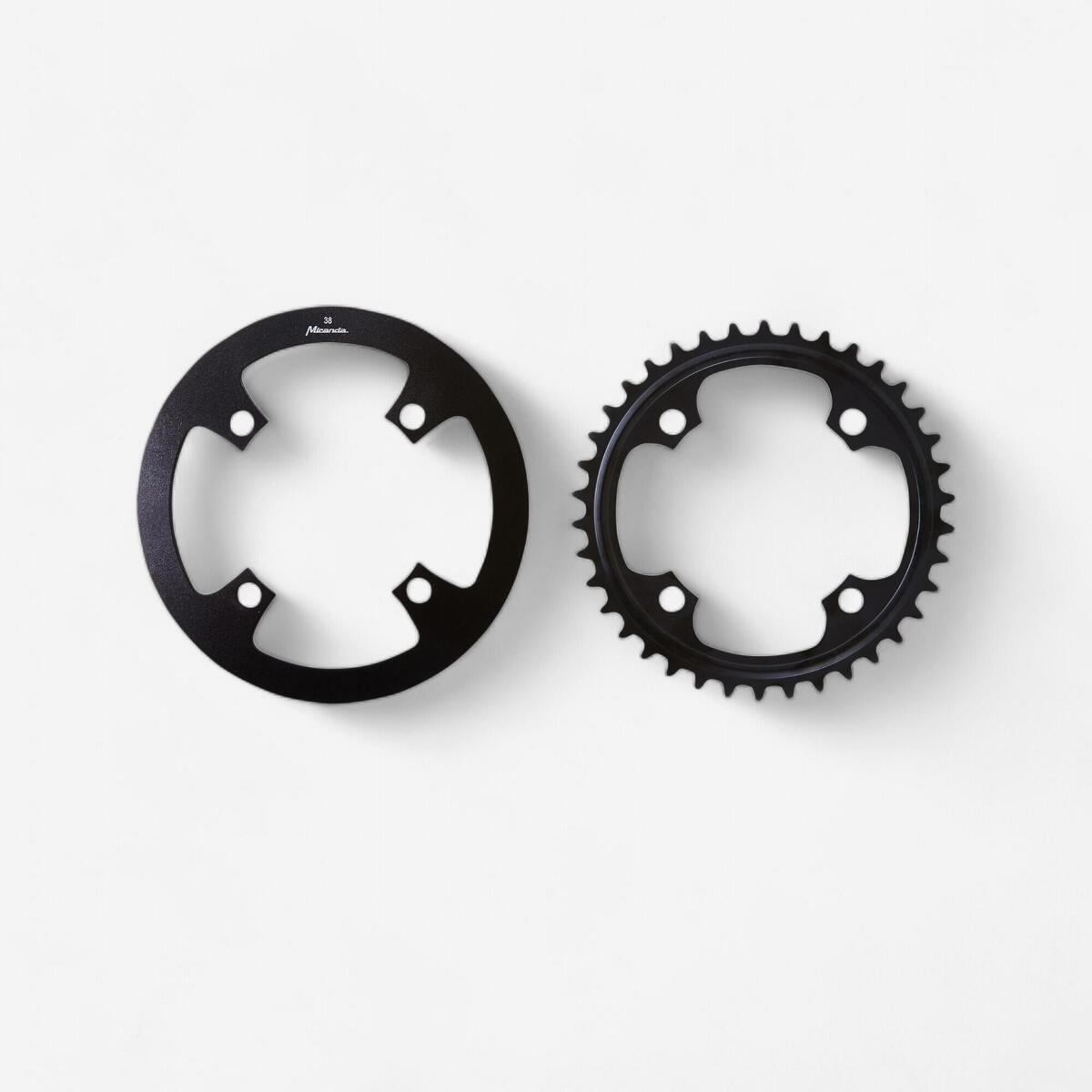 Plateau vtc 38 dents aluminium et carter