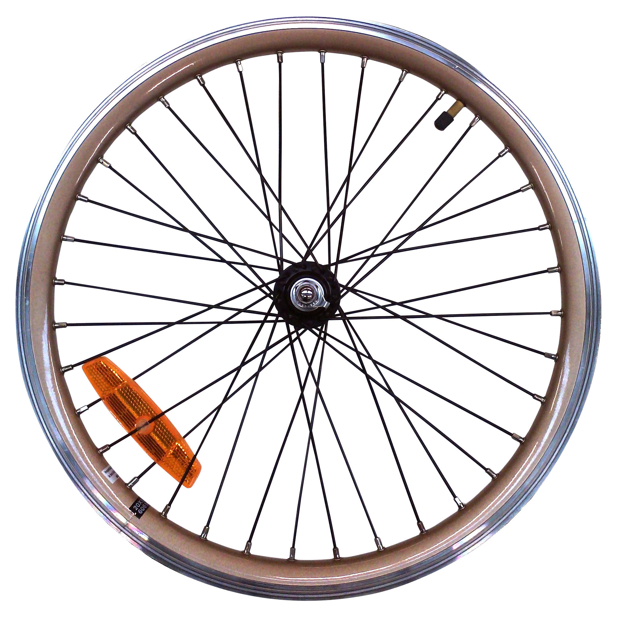 20" Double-Walled Front Wheel for the Hoptown 500E Folding Bike - Gold 1/1
