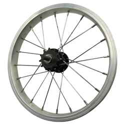 14" Single-Walled 11S Front Wheel for the Tilt 500 XS Folding Bike - Silver 