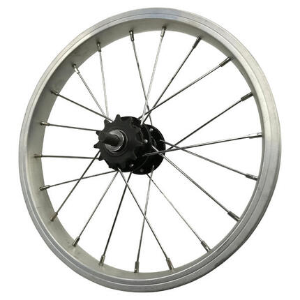 Roue arrière vélo pliant 14 pouces simples parois argent Tilt 500 XS