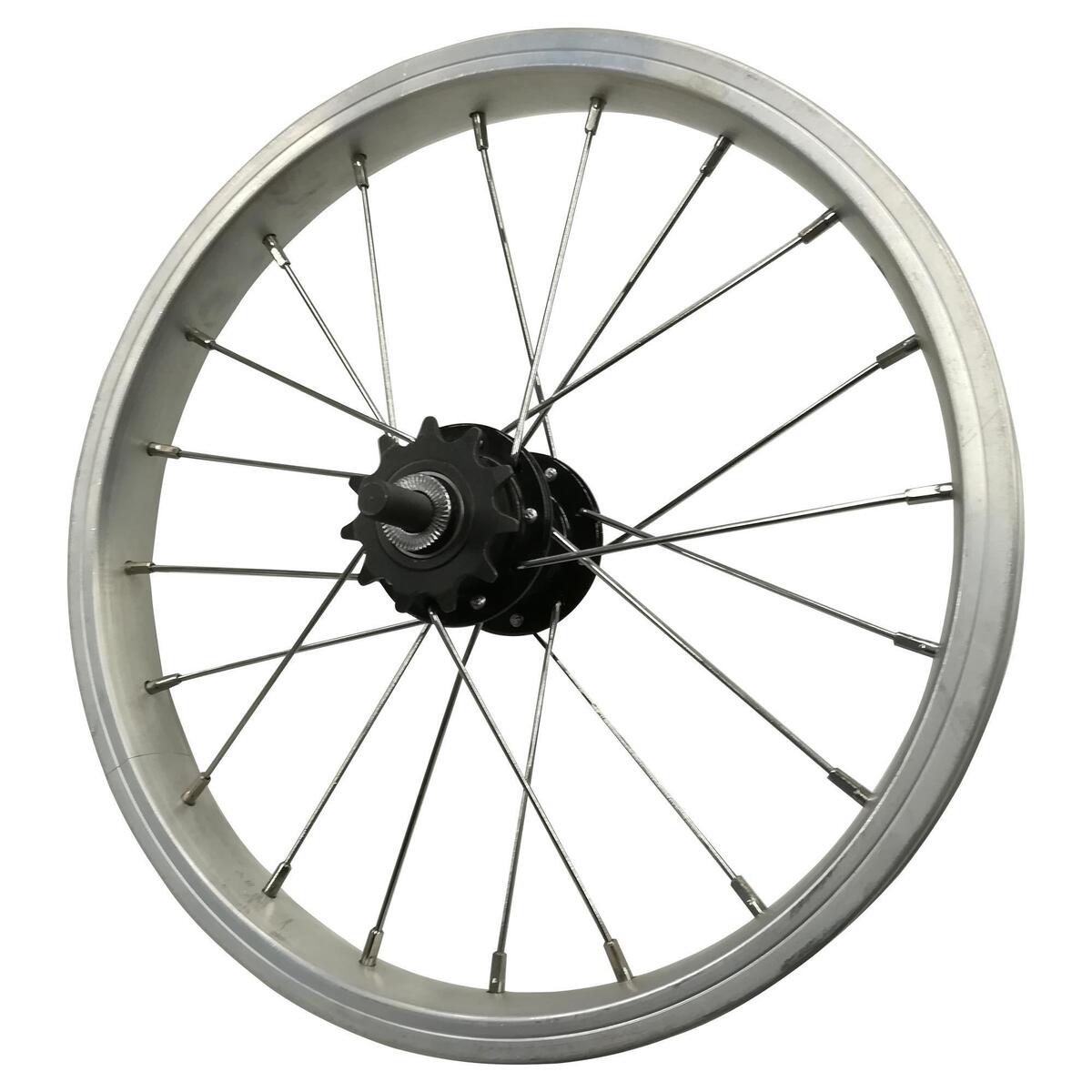 Roue arrière vélo pliant 14 pouces simples parois argent Tilt 500 XS