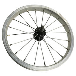 Roue vélo pliant avant 14 pouces simple paroi argent tilt 500 XS