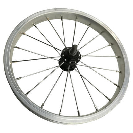 Roue vélo pliant avant 14 pouces simple paroi argent tilt 500 XS
