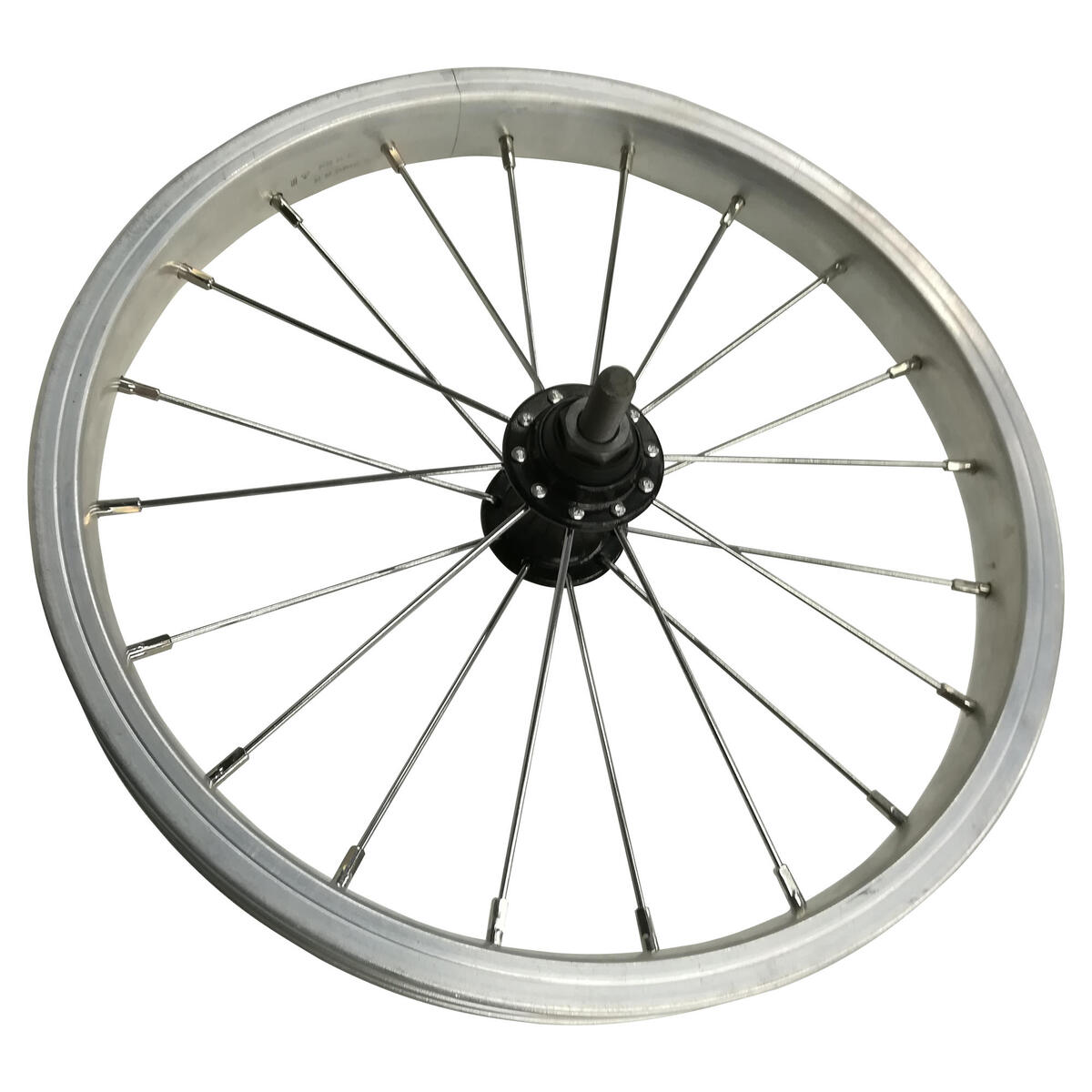 Roue vélo pliant avant 14 pouces simple paroi argent tilt 500 XS
