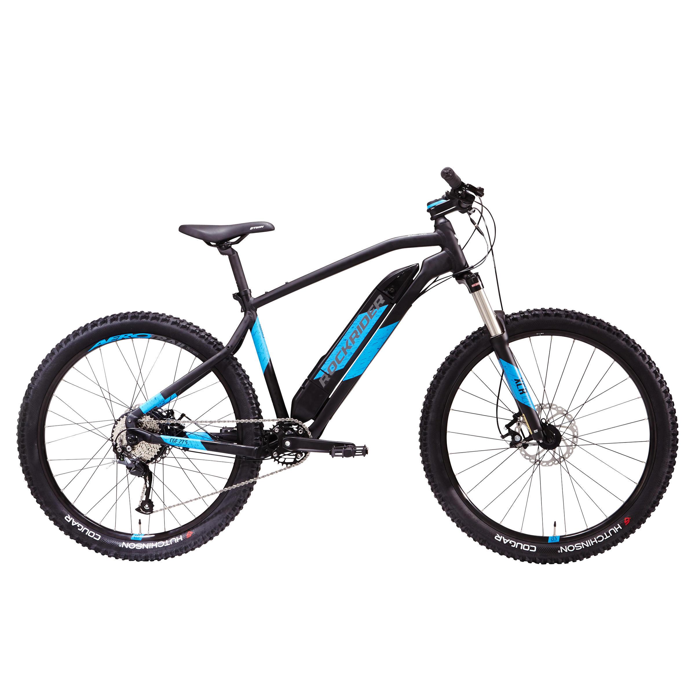 Bicicletă electrică MTB E-ST 500 V2 27,5″ Negru-Albastru decathlon.ro imagine 2022