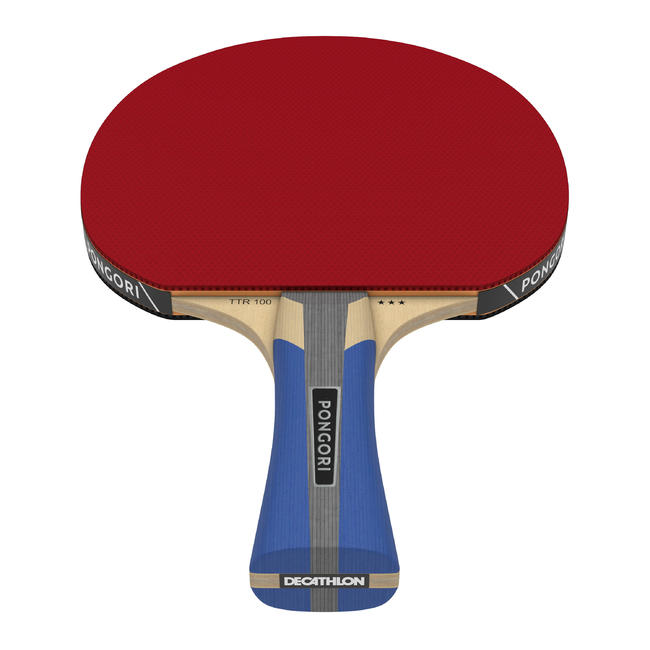 Table Tennis Set of 2 Bats and 3 Balls TTR 100 3* AllRound
