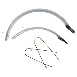 Kit Guardabarros Bicicleta Plegable 20" Pulgadas Plateado