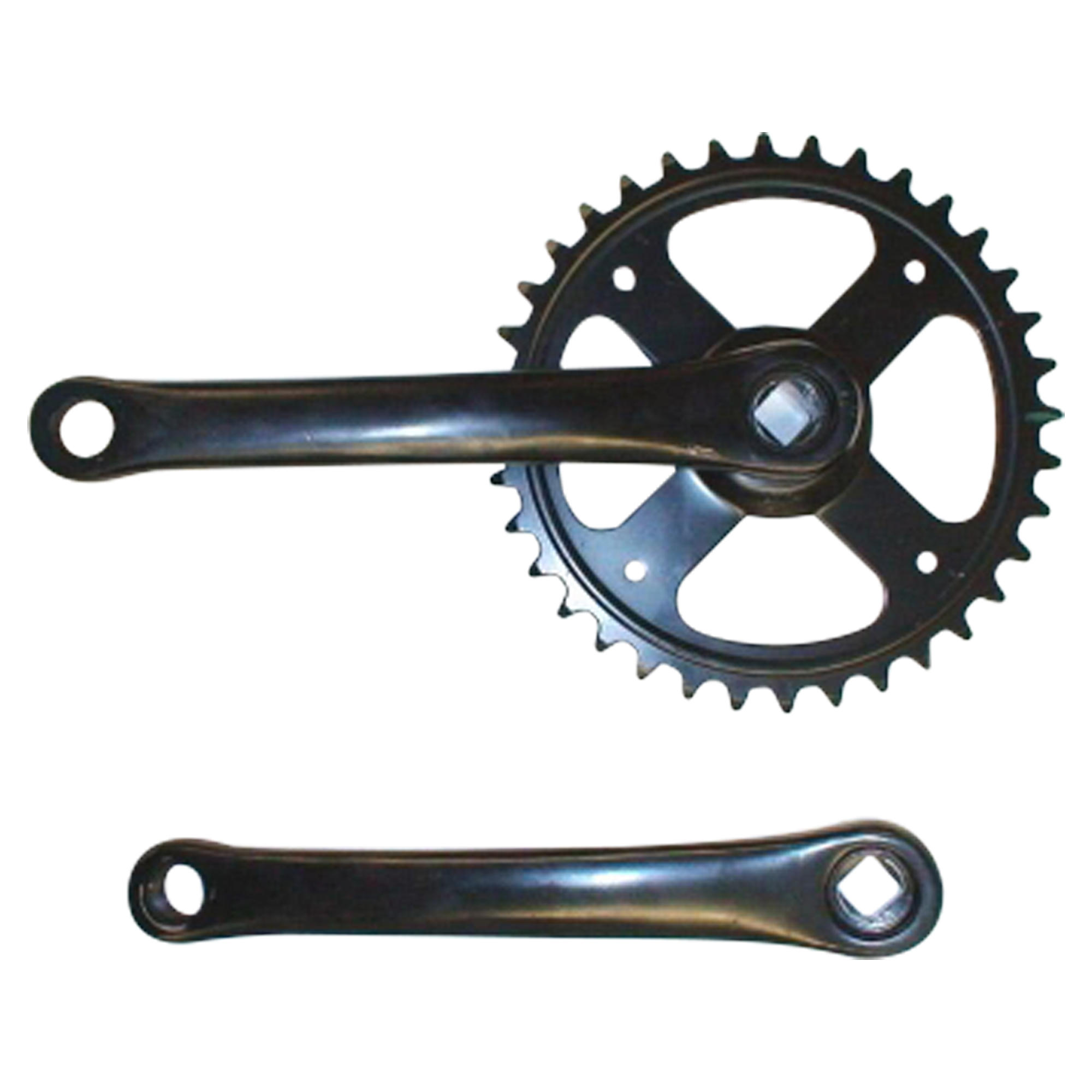 Pedaliera monocorona 36 denti 170 mm  nera 2/2