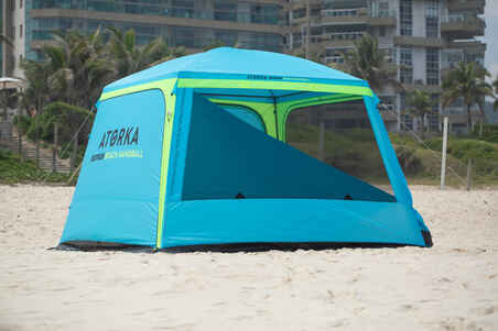 Paplūdimo rankinio palapinė „HGA500“, mėlyna / geltona