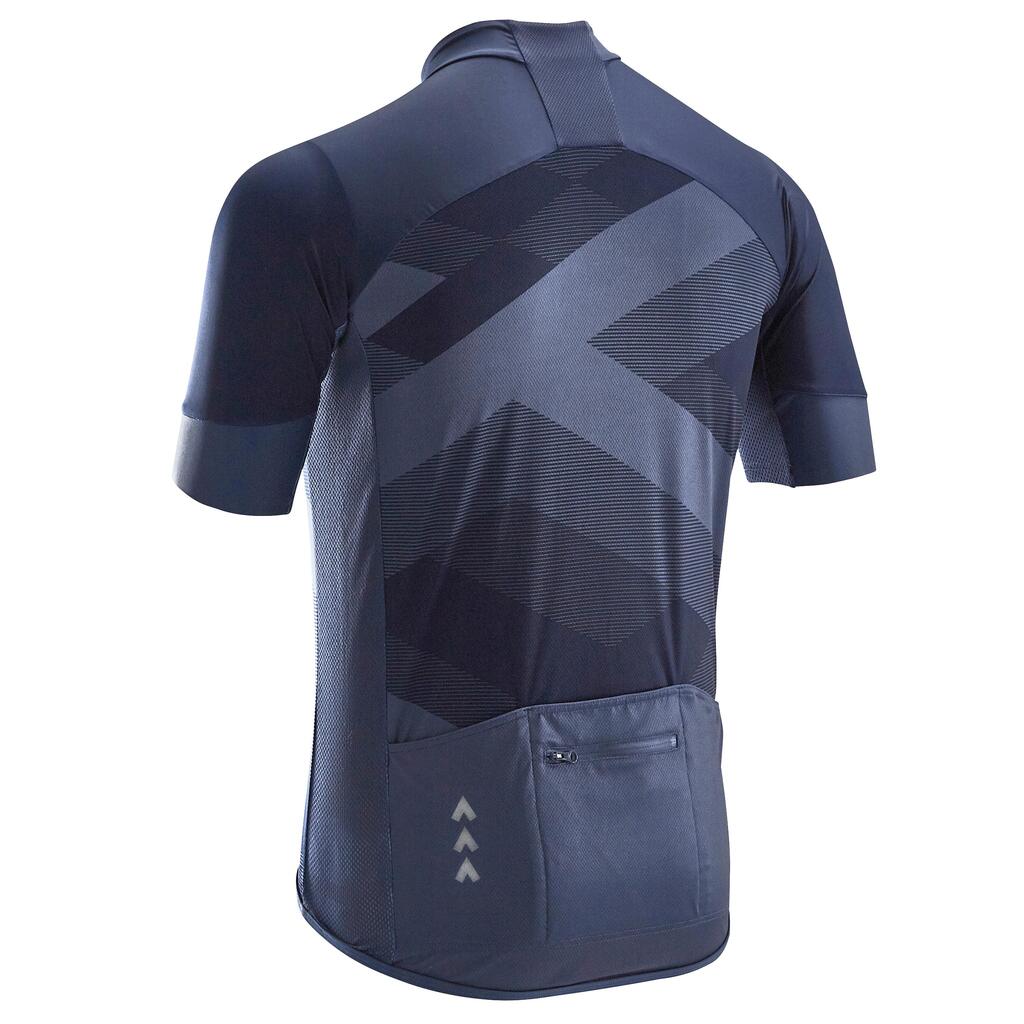 RC500 X Road Cycling Short-Sleeved Warm Weather Jersey - Blue