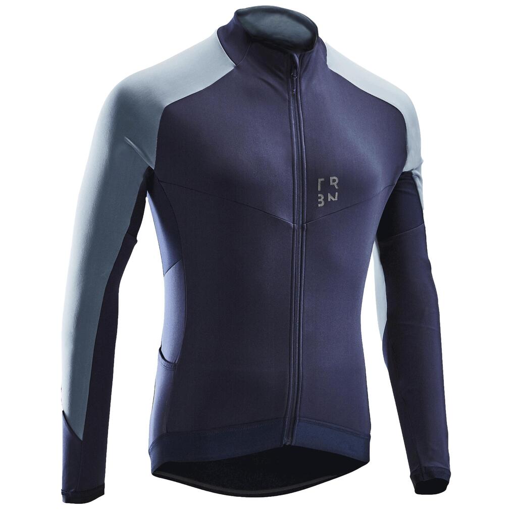 Rc500 long-sleeved road cycling bike touring jersey - blue