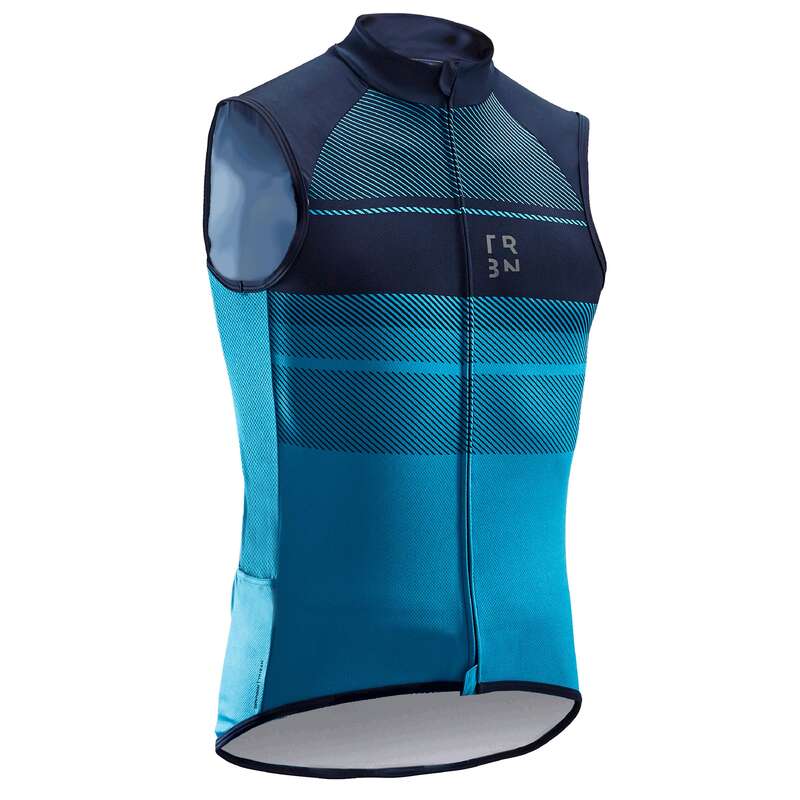 MEN WARM WEATHER ROAD CYCLING APPAREL Cycling - RC500 Sleeveless Jersey - Blue TRIBAN - Cycling