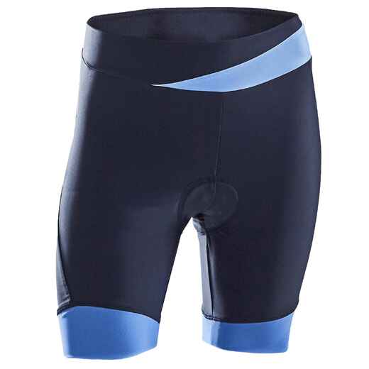 
      500 Women's Bibless Cycling Shorts - Navy Blue
  