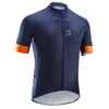 RC500 Road Cycling Short-Sleeved Warm Weather Jersey - Navy/Orange