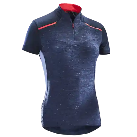 500 Women's Short-Sleeved Cycling Jersey - Navy