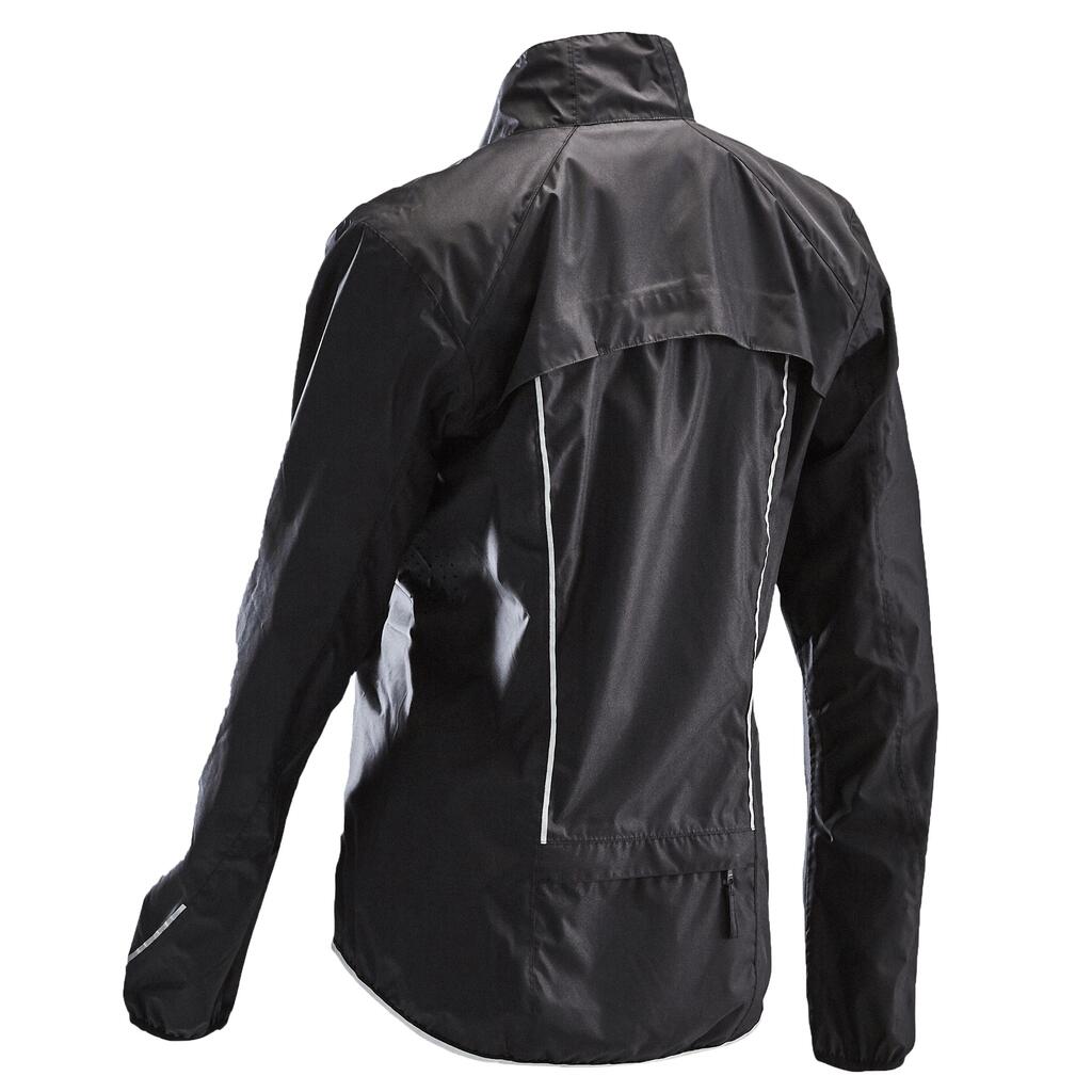 Sudadera impermeable ciclismo mujer 500 negra