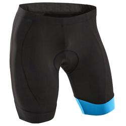 Pantaloncini ciclismo uomo RC100 nero-azzurro