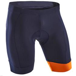Cosciali ciclismo uomo RC100 blu-arancione