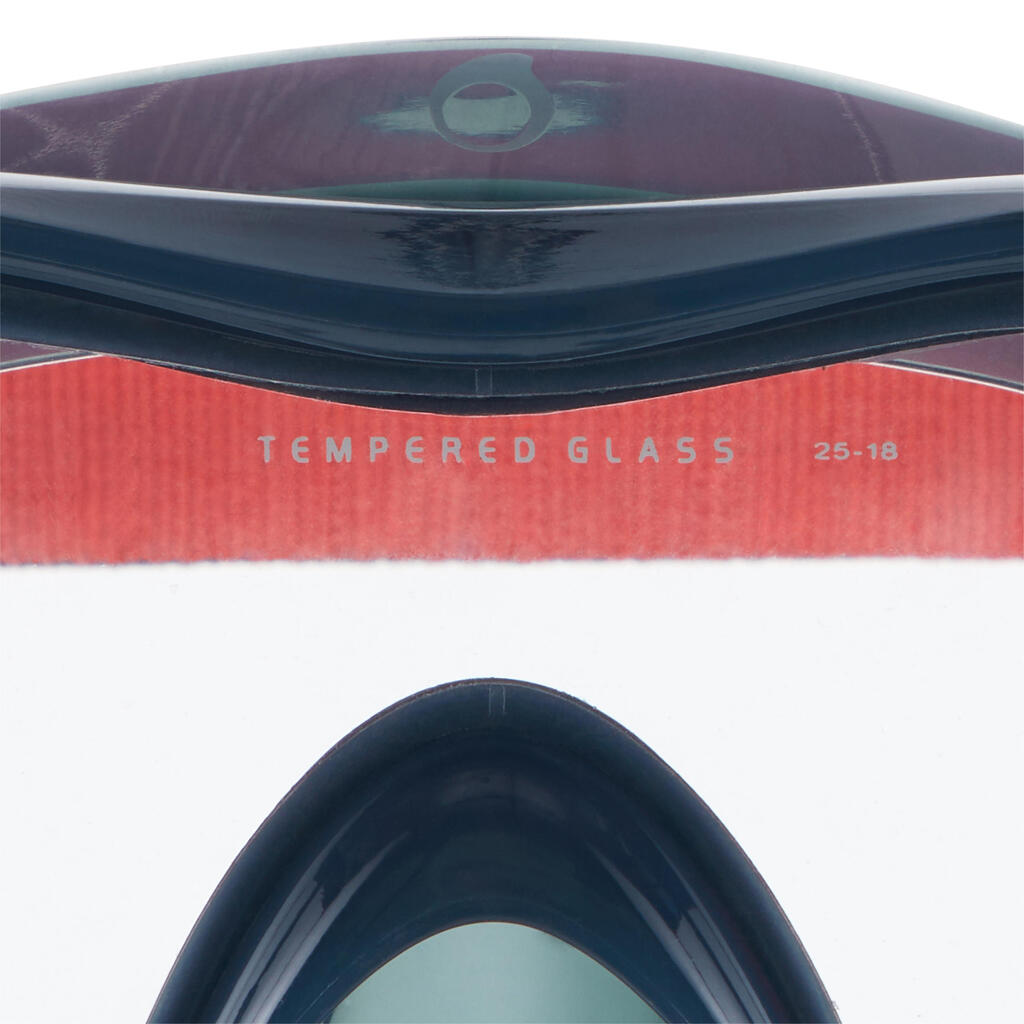 Pieaugušo snorkelēšanas maska ar rūdītā stikla lēcu “520”, tirkīza