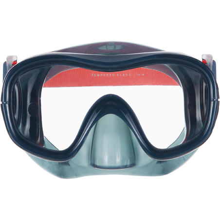 Masque  de Snorkeling SNK 520 Adulte gris tempête, verre trempé.