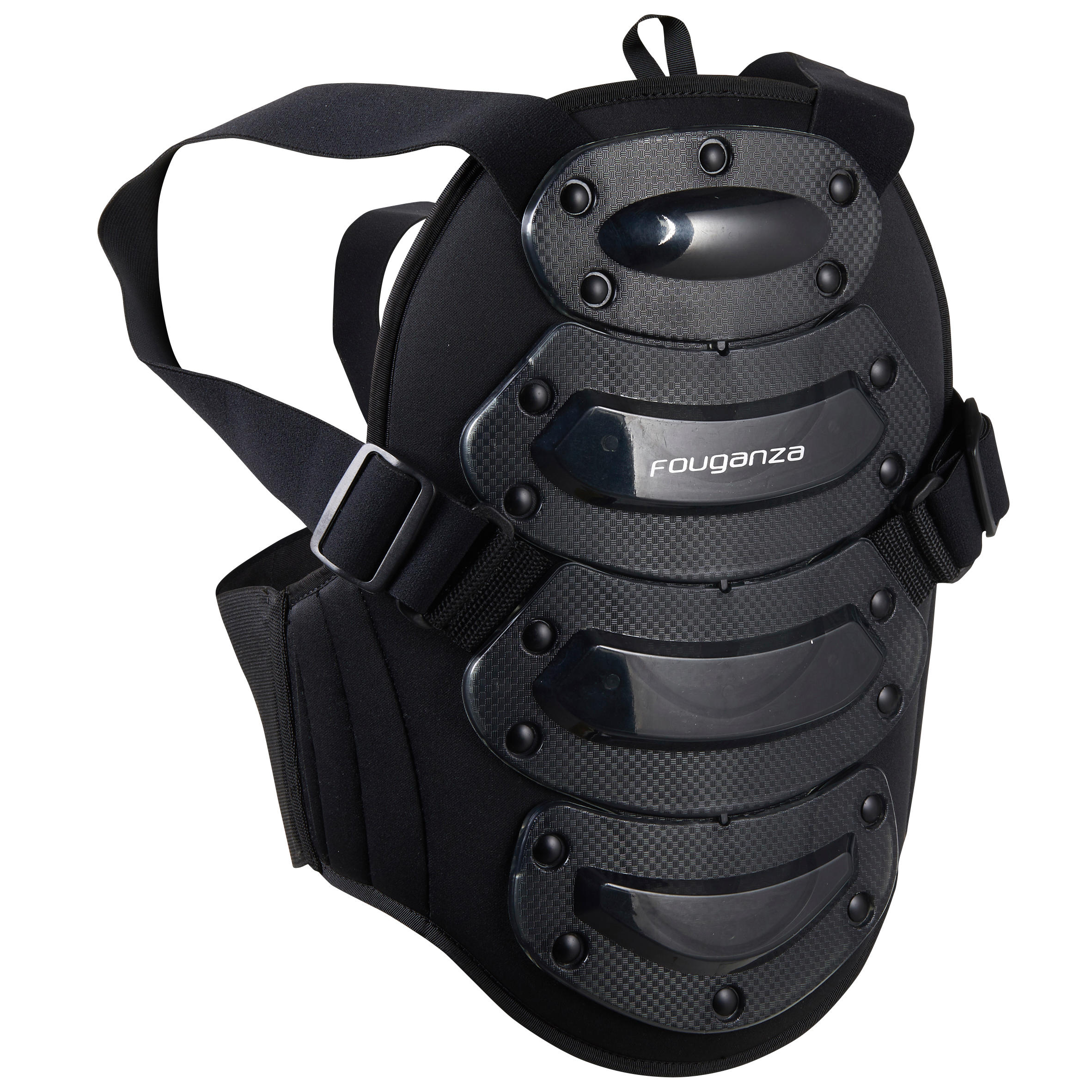 Safety Kids' Horse Riding Back Protector - Black - FOUGANZA