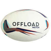 R500 Size 4 Rugby Ball - Blue/Red