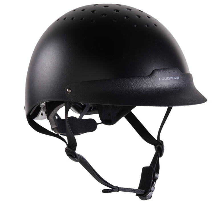 Adult and Junior  horse riding 100 Helmet - Black