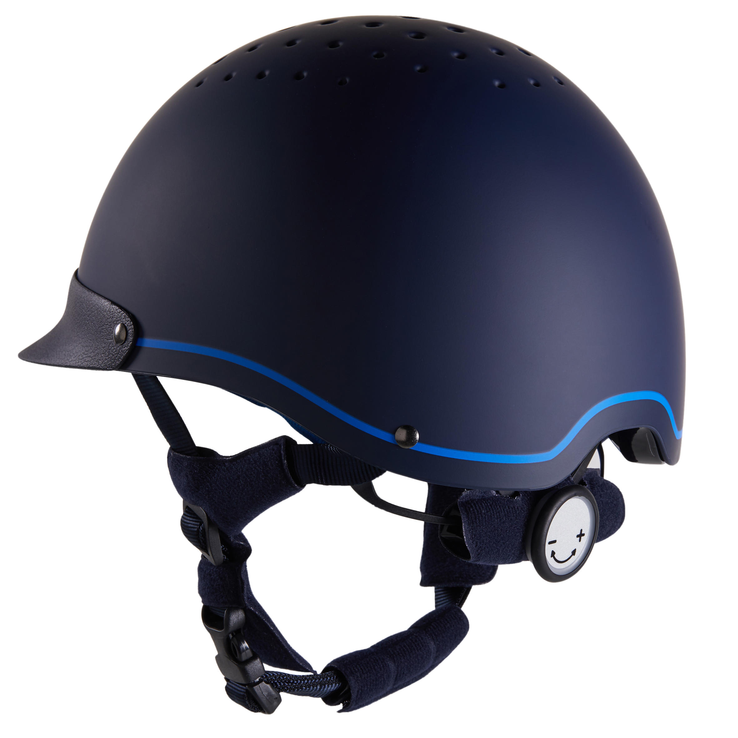 Adult and Junior horse riding 120 Helmet - Navy/Royal Blue