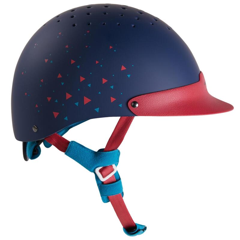 Casque équitation adulte et enfant - 120 marine/rose