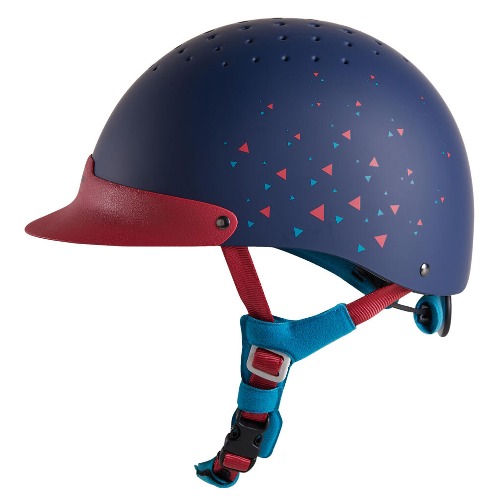 120 Riding Helmet - Navy/Pink