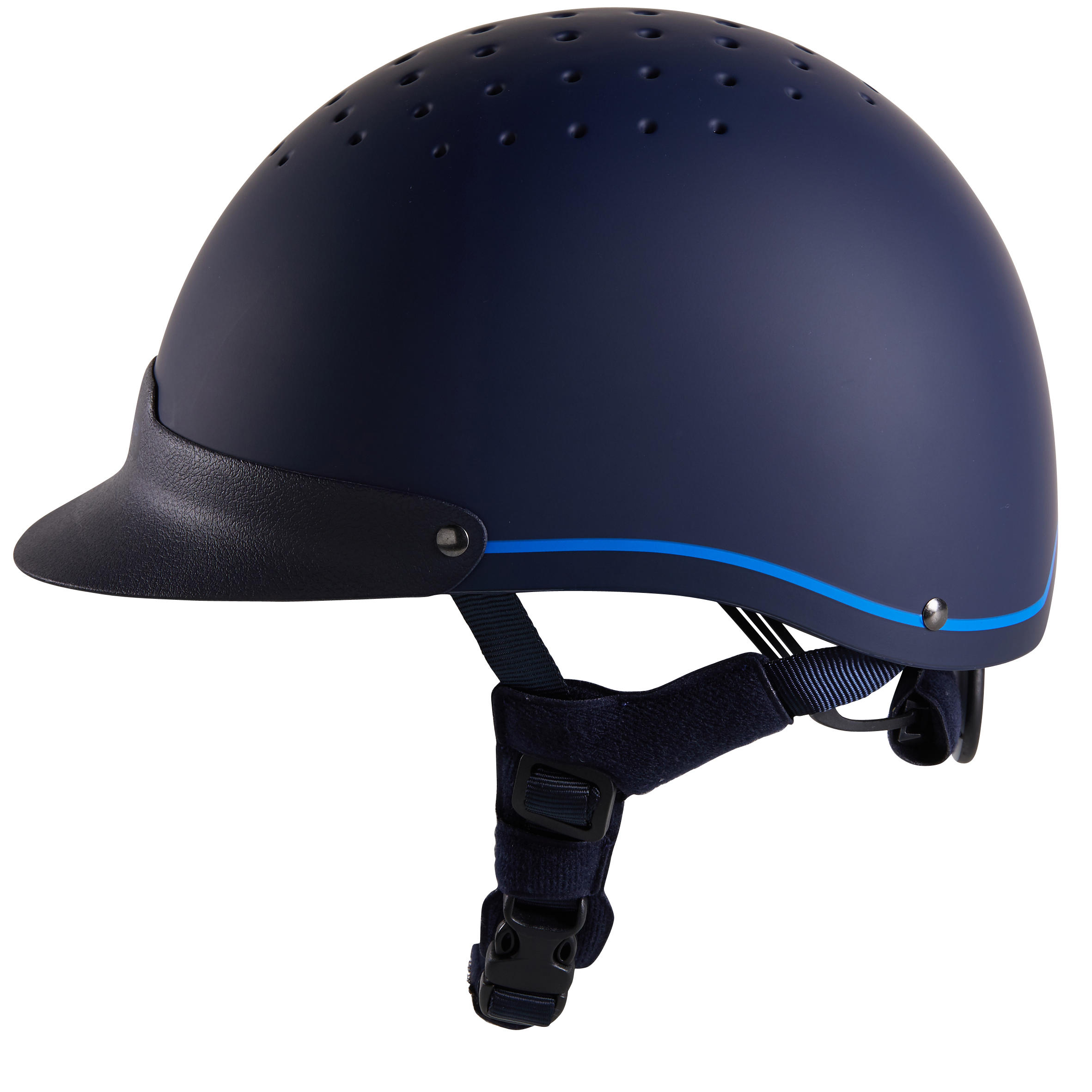 Adult and Junior horse riding 120 Helmet - Navy/Royal Blue