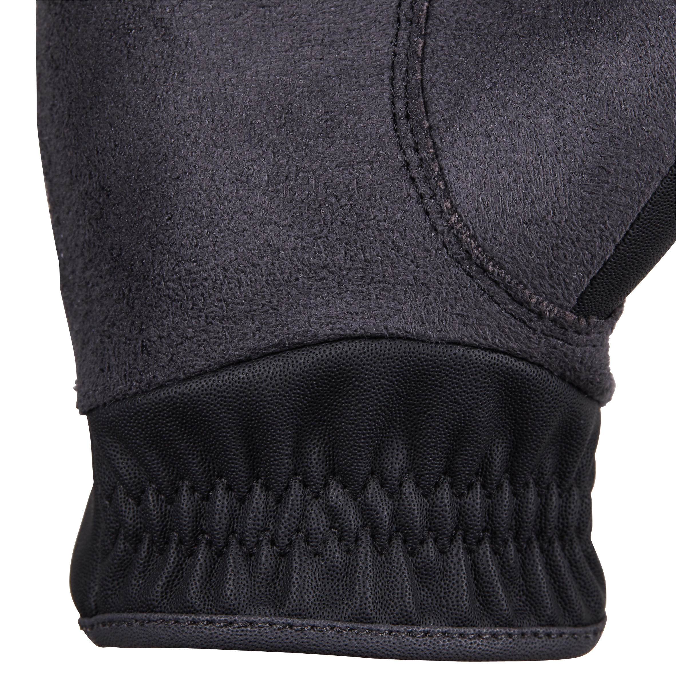 500 Children's Horse Riding Gloves - Black/Grey - FOUGANZA