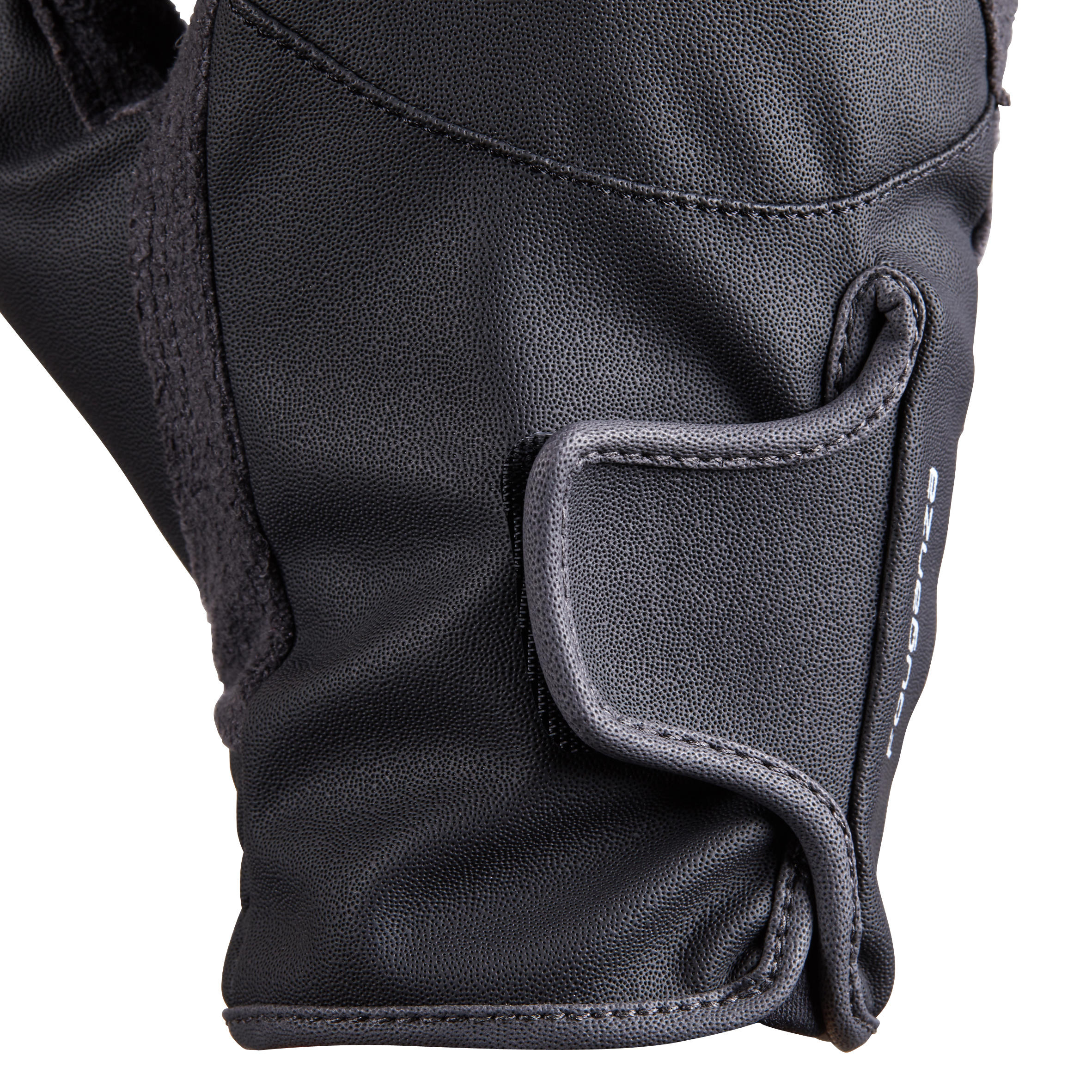 500 Children's Horse Riding Gloves - Black/Grey - FOUGANZA