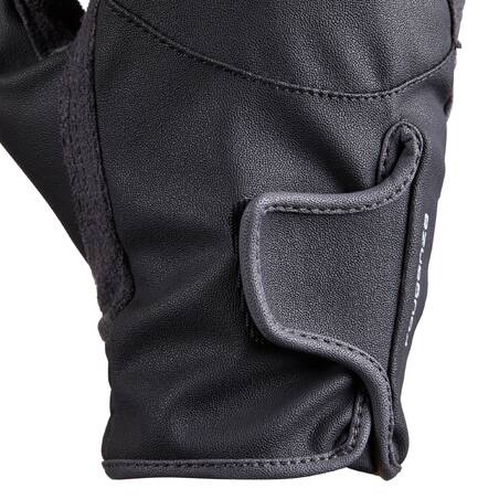 500 Children's Horse Riding Gloves - Black/Grey