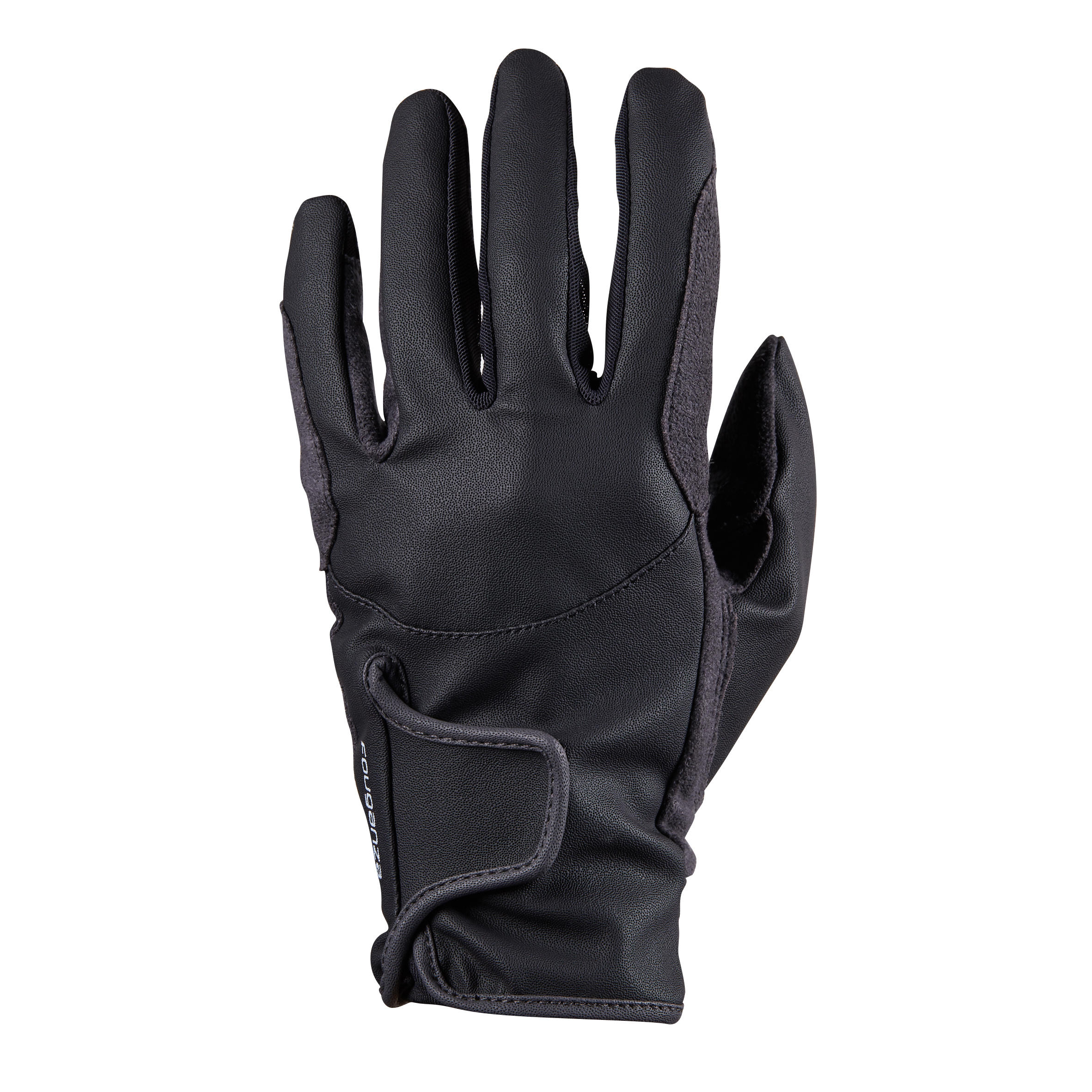 Gants équitation enfant 500 noir et gris - FOUGANZA