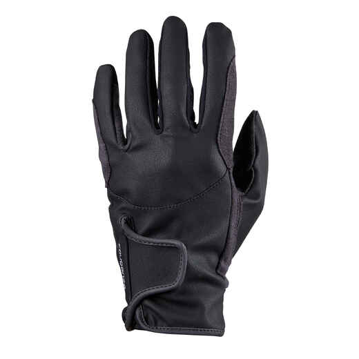 
      500 Children's Horse Riding Gloves - Black/Grey
  