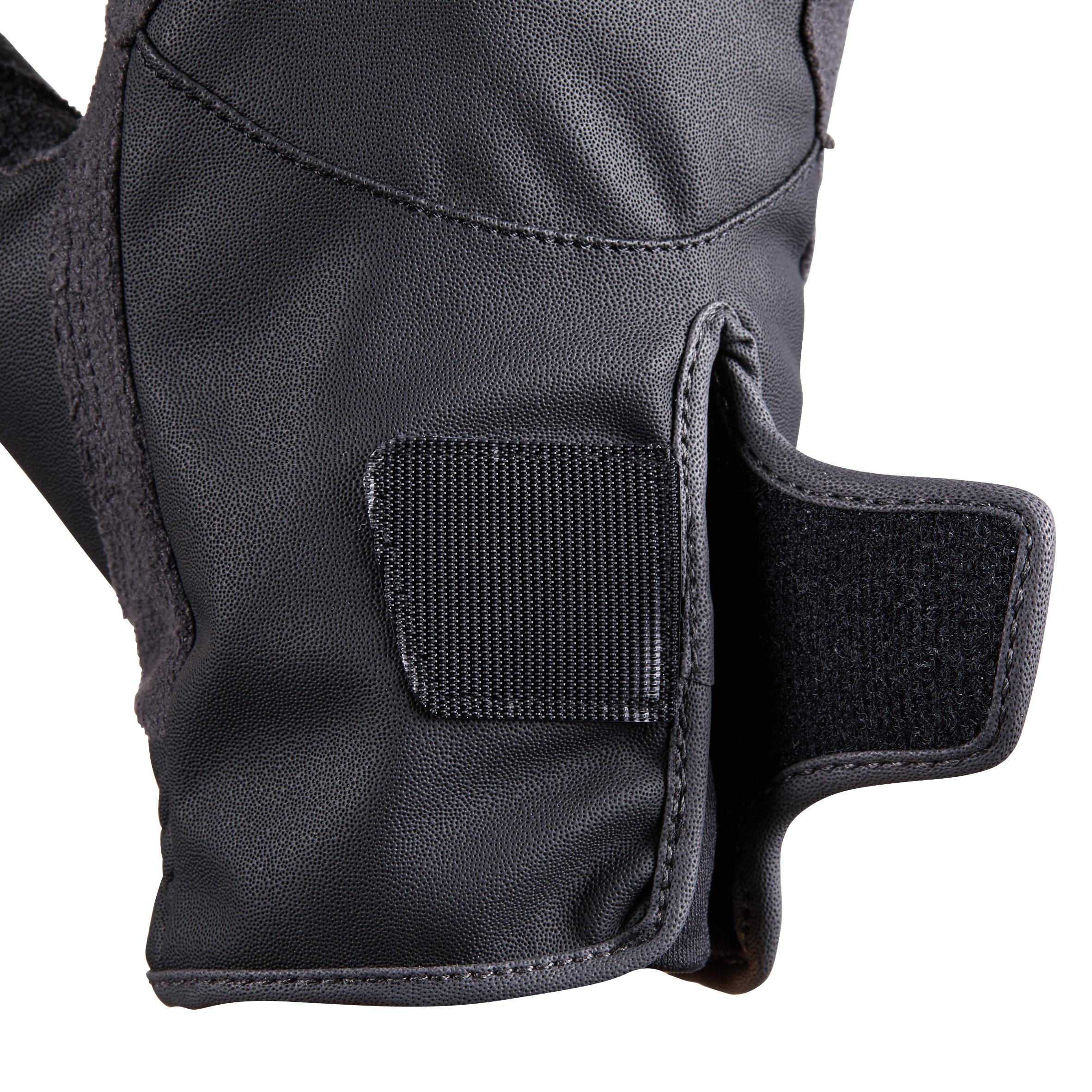 500 Children's Horse Riding Gloves - Black/Grey - FOUGANZA