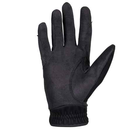 500 Children's Horse Riding Gloves - Black/Grey