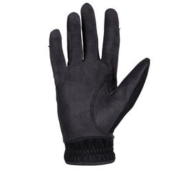 Gants équitation enfant 500 noir et gris