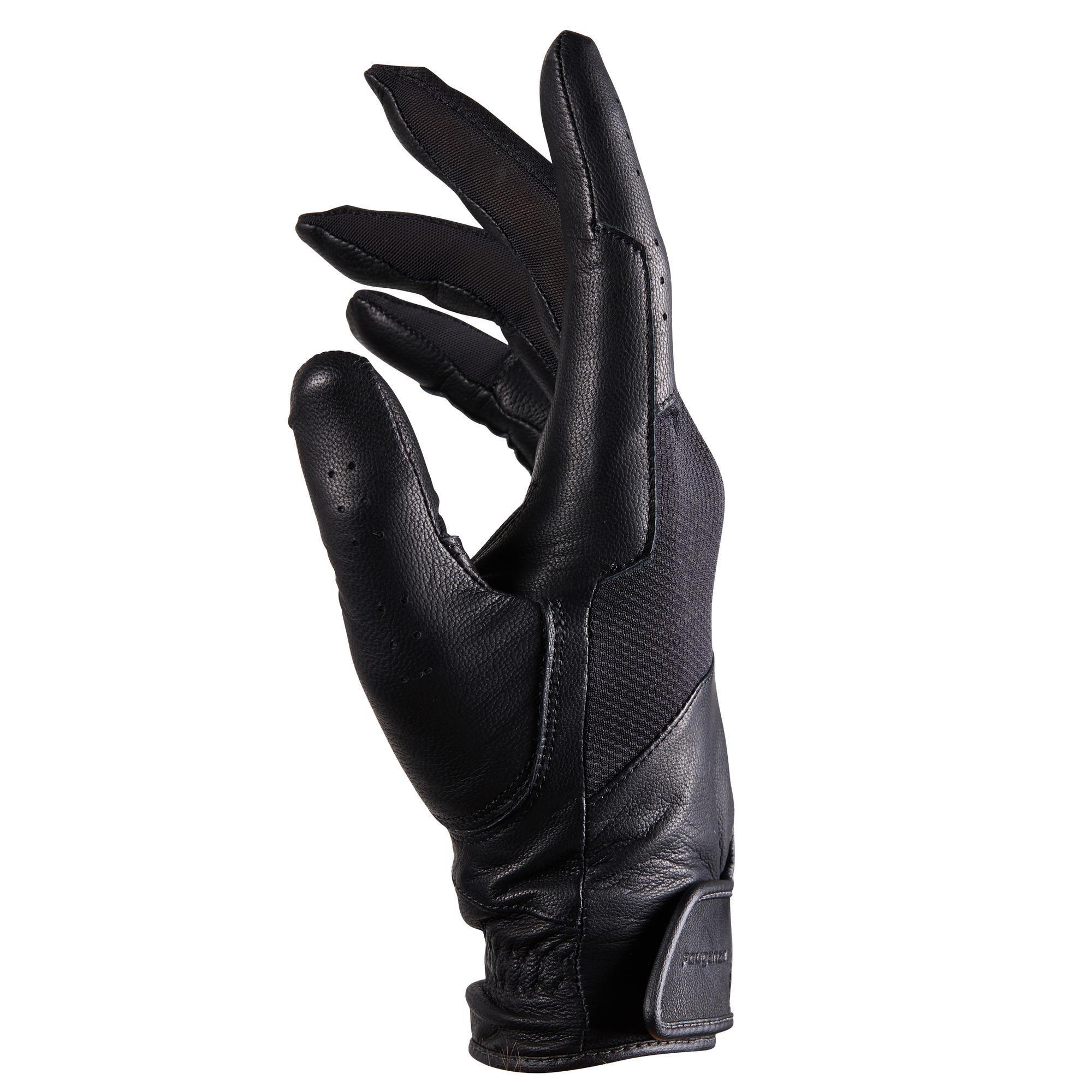 Men's 960 black riding gloves