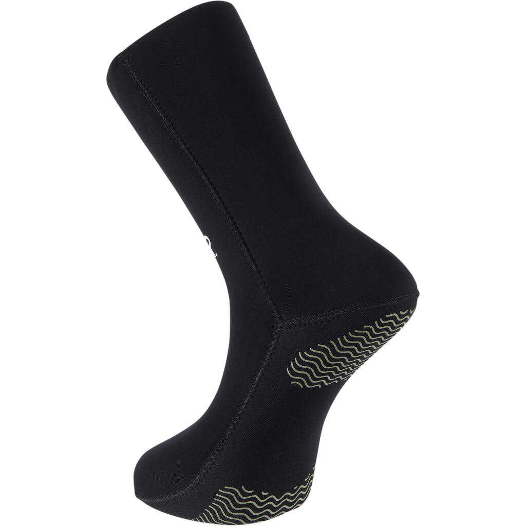 3mm neoprene spearfishing socks smooth interior Titanium