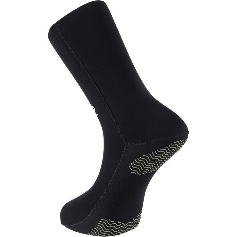 Chaussettes néoprène chasse sous-marine 3mm intérieur lisse Titanium