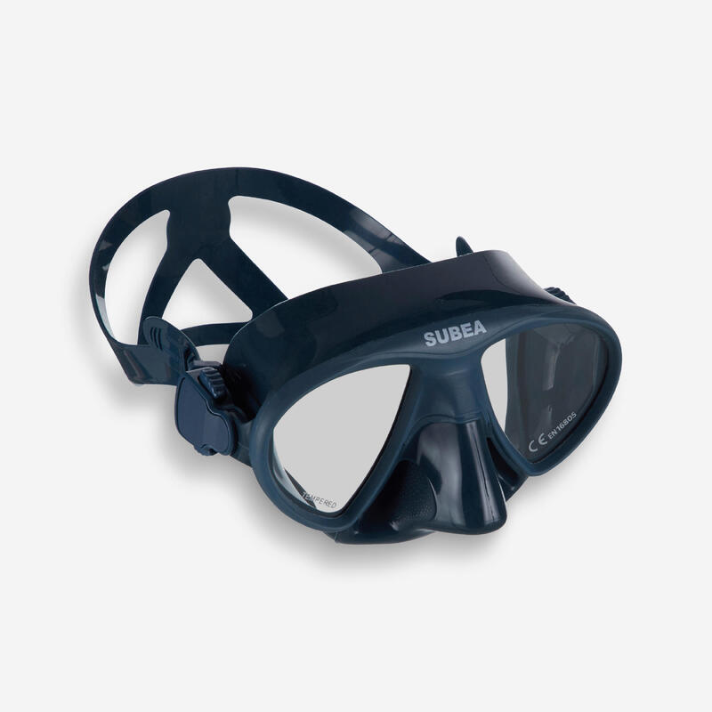 Masque d'apnée Freediving petit volume FRD 900 gris tempête