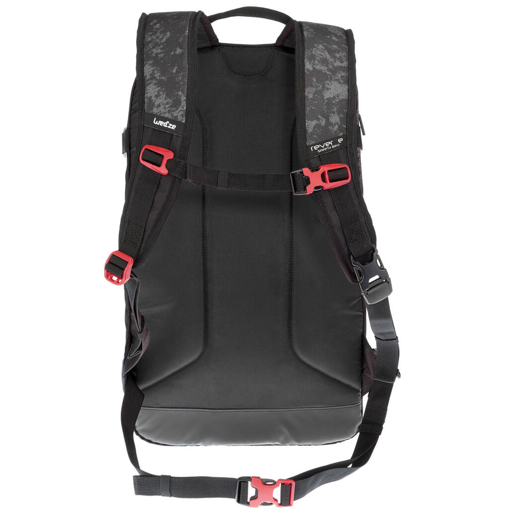 MOCHILA DE SKI Y SNOWBOARD FS500 20 LITROS NEGRO