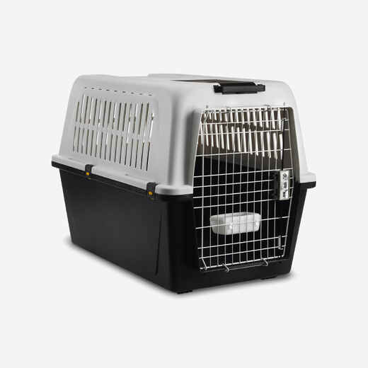 
      Feste Hundetransportbox für einen Hund Größe L 81 × 55,5 × 58 cm IATA-Norm
  