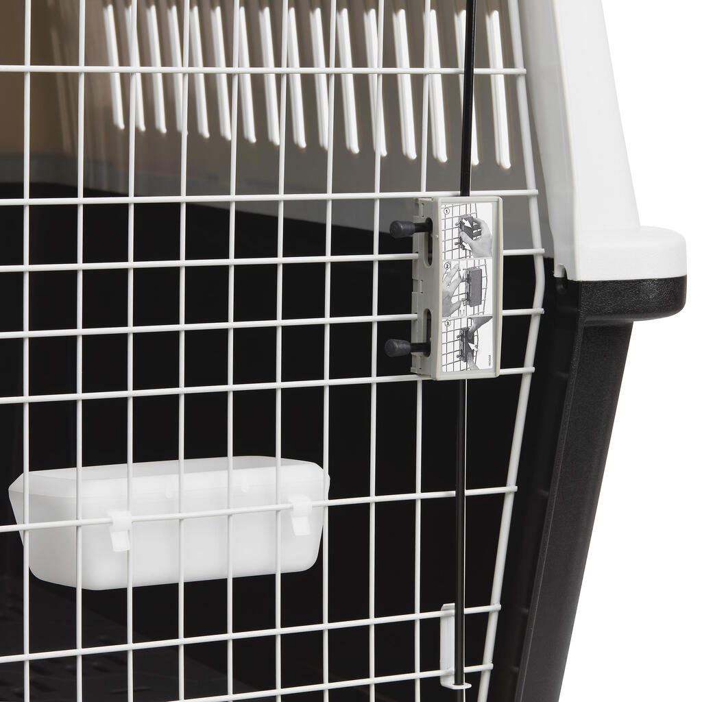 Feste Hundetransportbox für einen Hund Größe L 81 × 55,5 × 58 cm – IATA-Norm