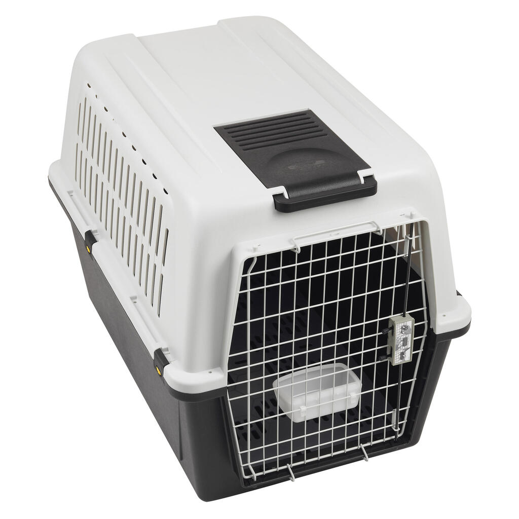 Feste Hundetransportbox für einen Hund Größe L 81 × 55,5 × 58 cm – IATA-Norm