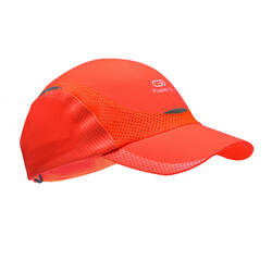 Children's athletics cap neon red and coral